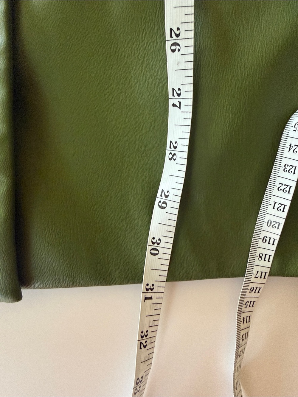 ZARA Olive Green Vegan Leather Blazer Size Medium - Picture 11 of 12
